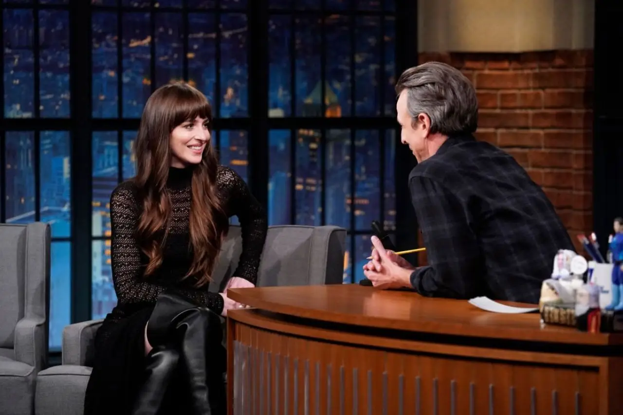 Dakota Johnson at Late Night With Seth Myers in New York2